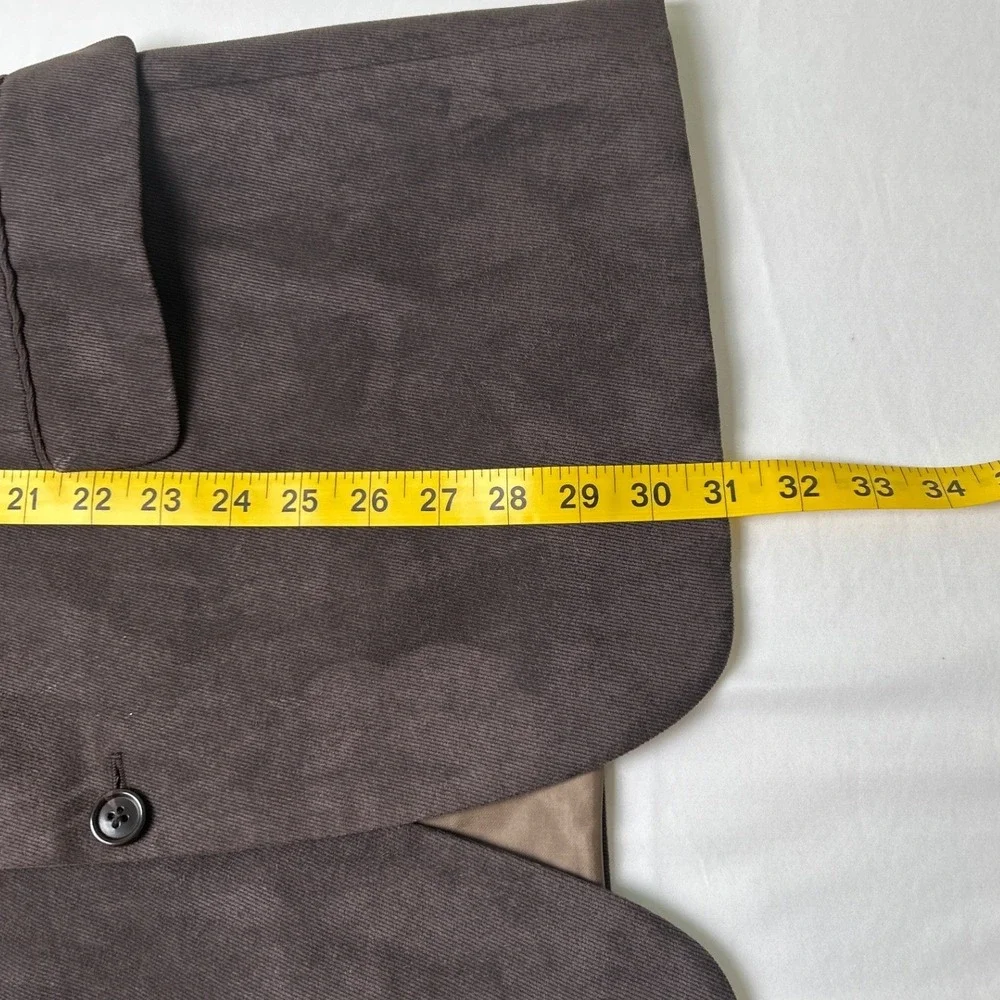 Calvin Klein Mens Corduroy 3 Button Blazer Size 46S Brown Academia Professor